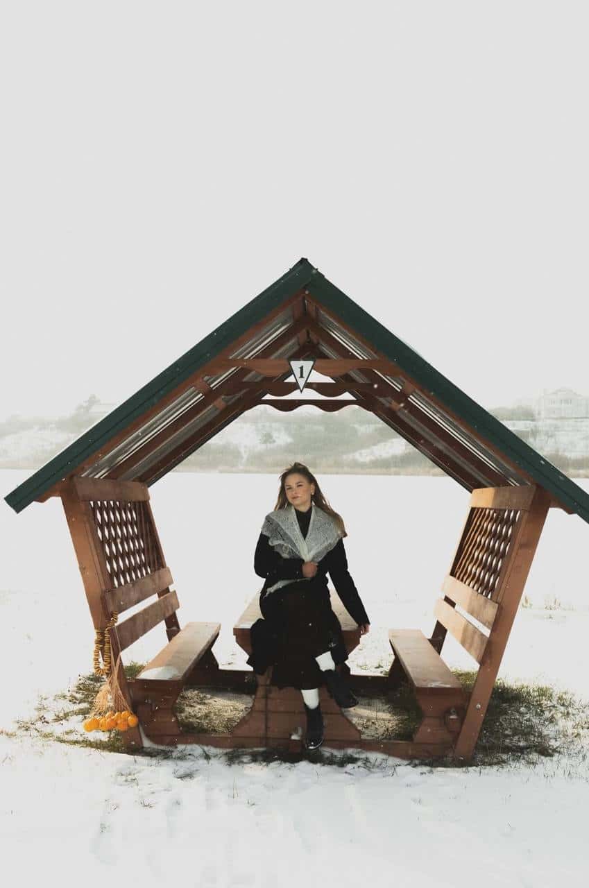 Зимняя беседка на территории Доброго Хутора